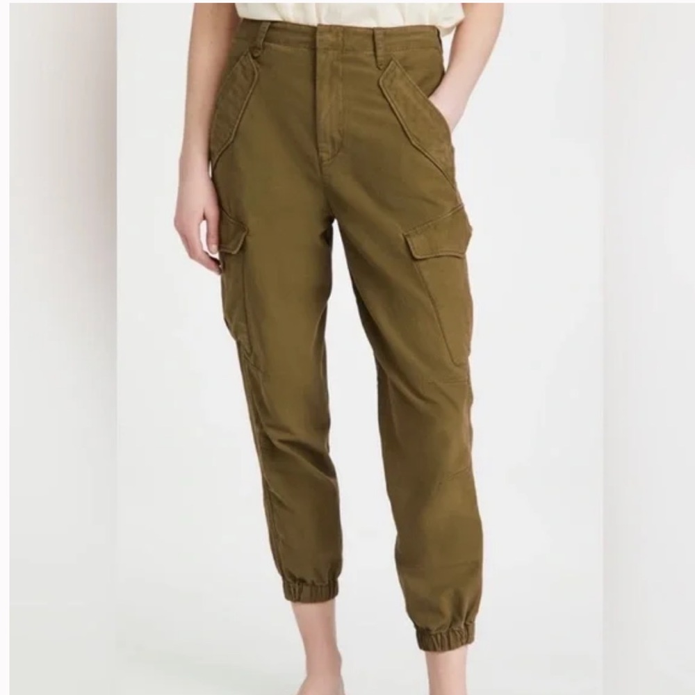 Rag & Bone Field Cotton Jogger In Dark Olive Green Size 26